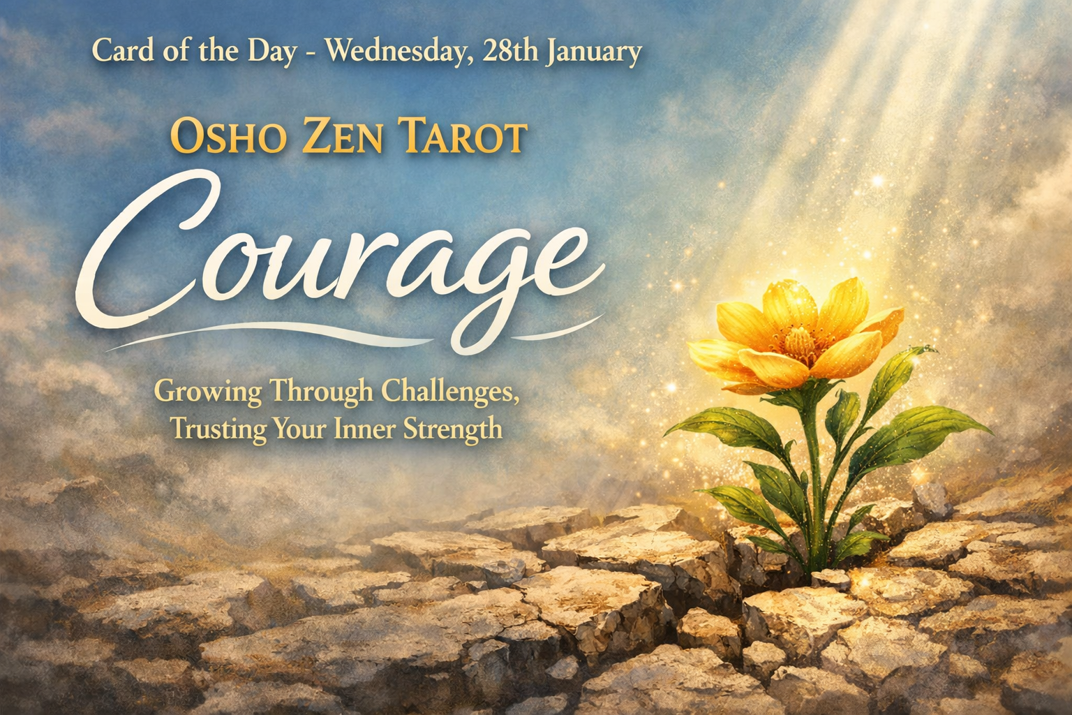 Card of the Day – Wednesday, 28th January-Osho Zen Tarot: Courage