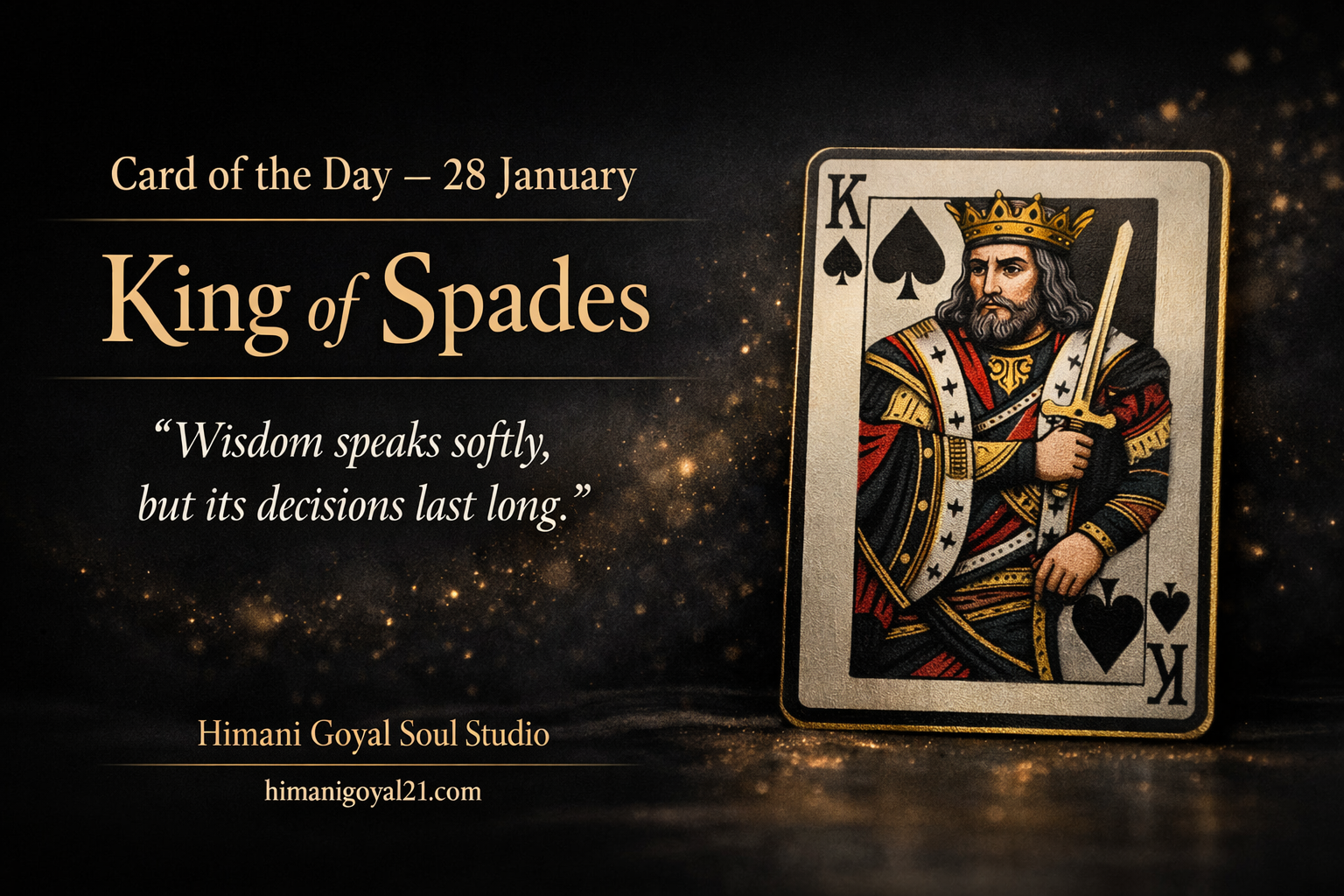 Card of the Day – Wednesday, 28th January-King of Spades
