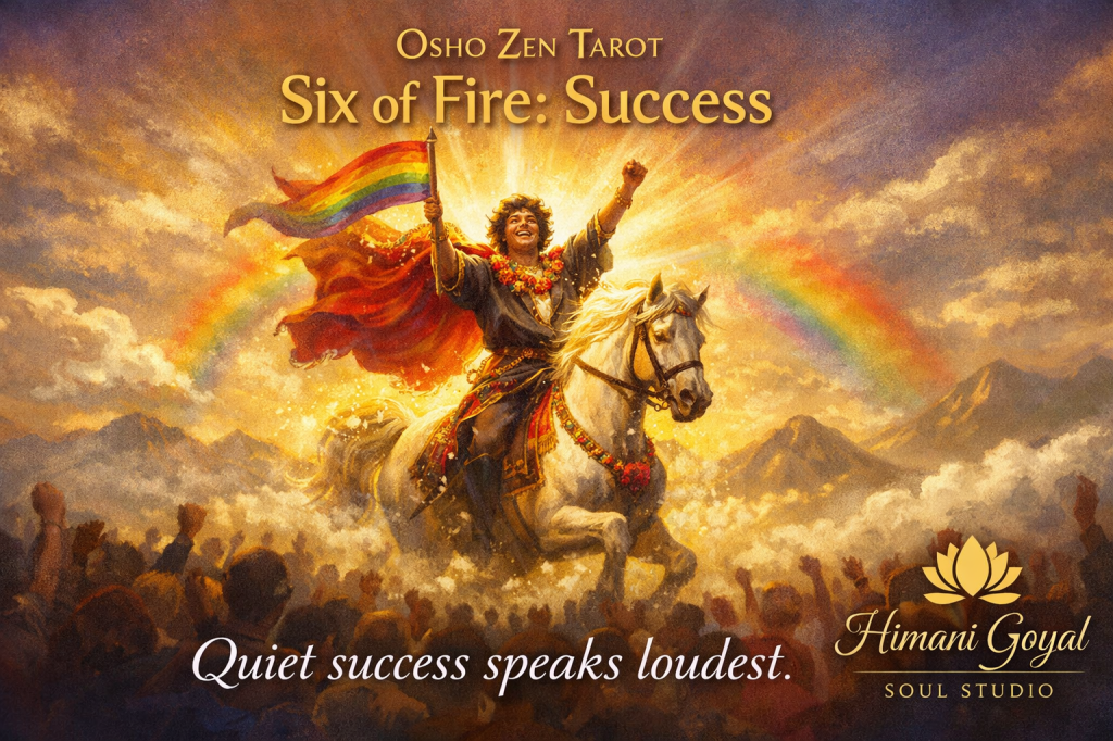 Friday Tarot Guidance – 30 January-Osho Zen Tarot Card of the Day: Six of Fire&nbsp;(Success)