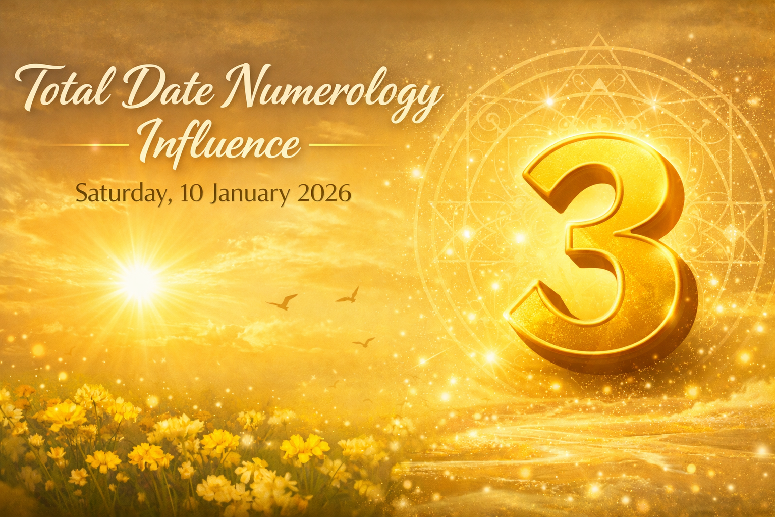 Total Date Numerology InfluenceSaturday, 10 January 2026