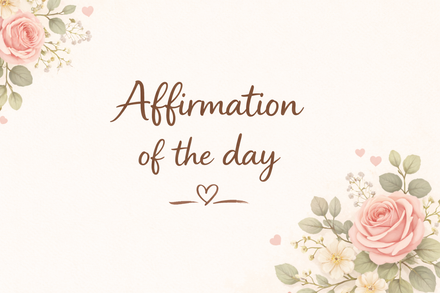 Affirmation of the day