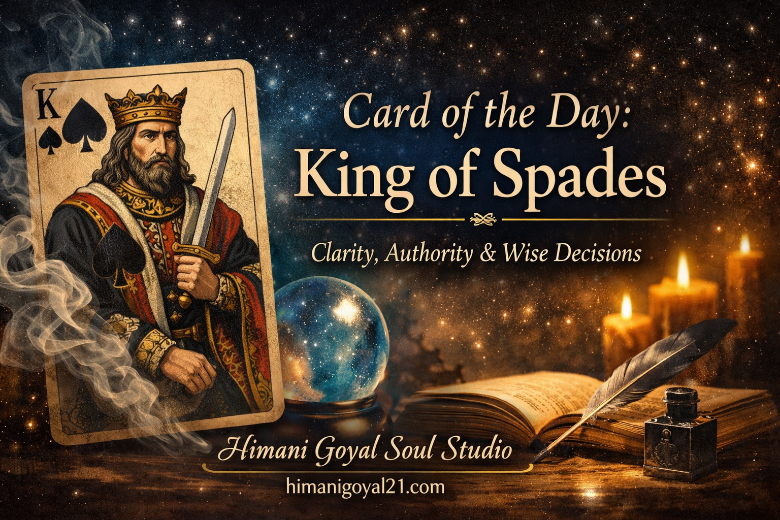 Cartomancy Card of the Day – Sunday, 18th January-King of Spades