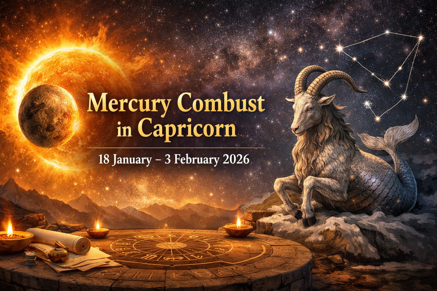 Mercury Combust in Capricorn (18 January – 3 February 2026)