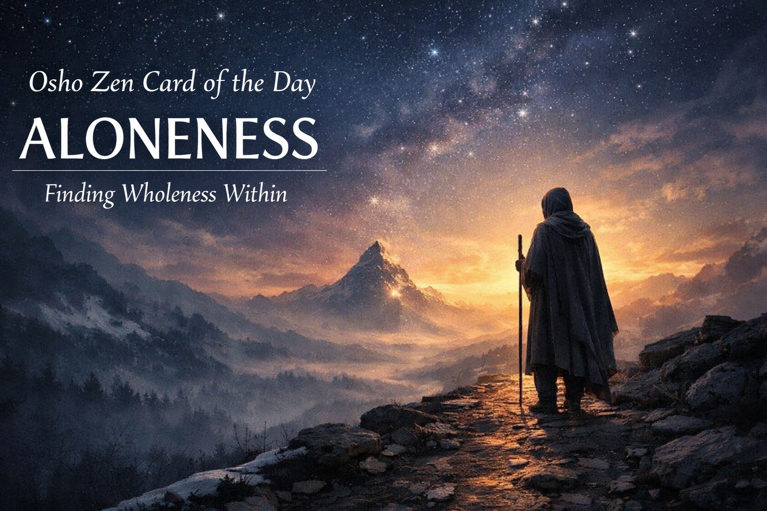 Osho Zen Card of the Day – Aloneness; Wednesday, 14th January