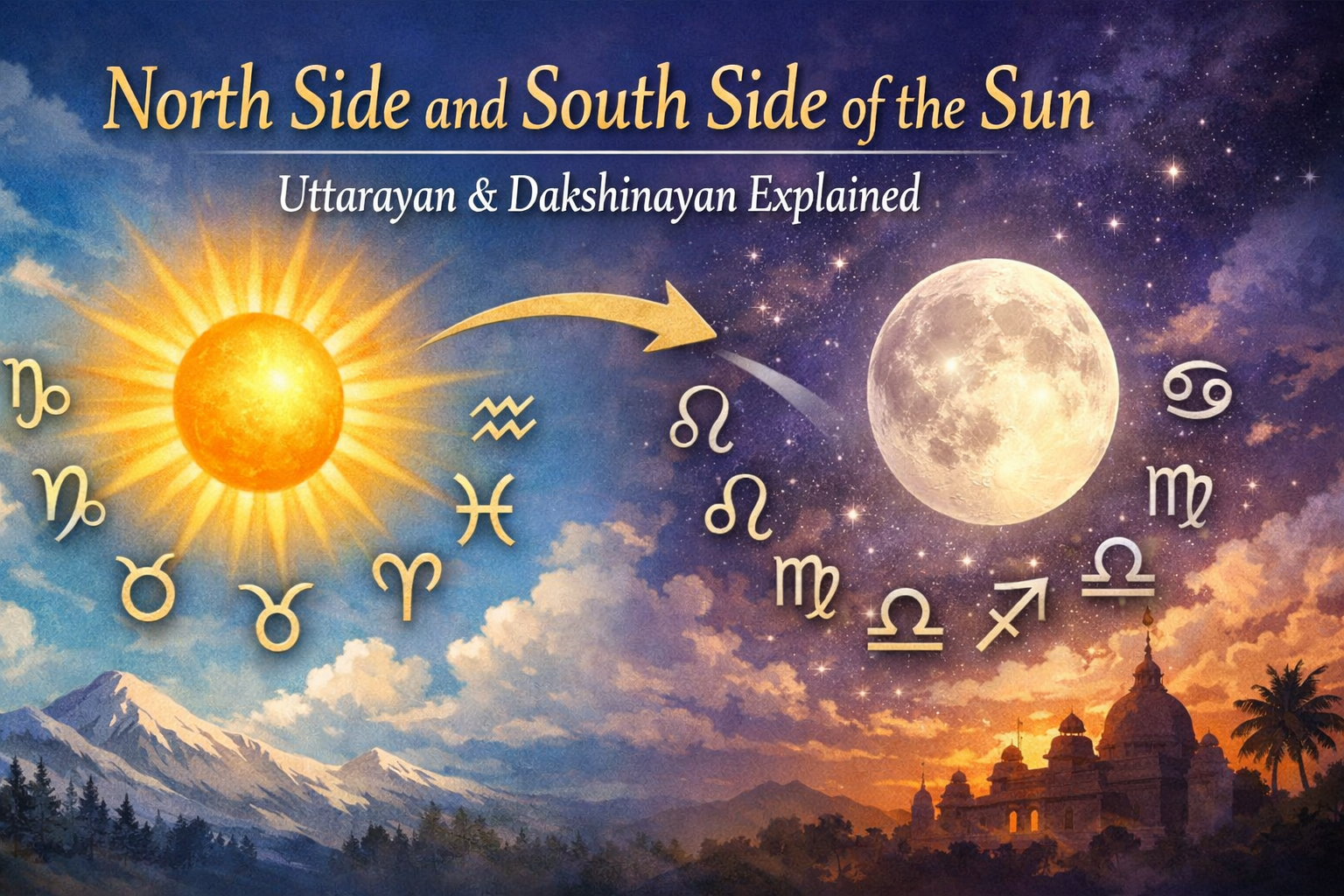 North Side and South Side of the SunUnderstanding Uttarayan & Dakshinayan with Zodiac Signs