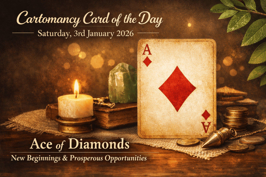 Cartomancy Card of the DaySaturday, 3rd January 2026-Ace of&nbsp;Diamonds