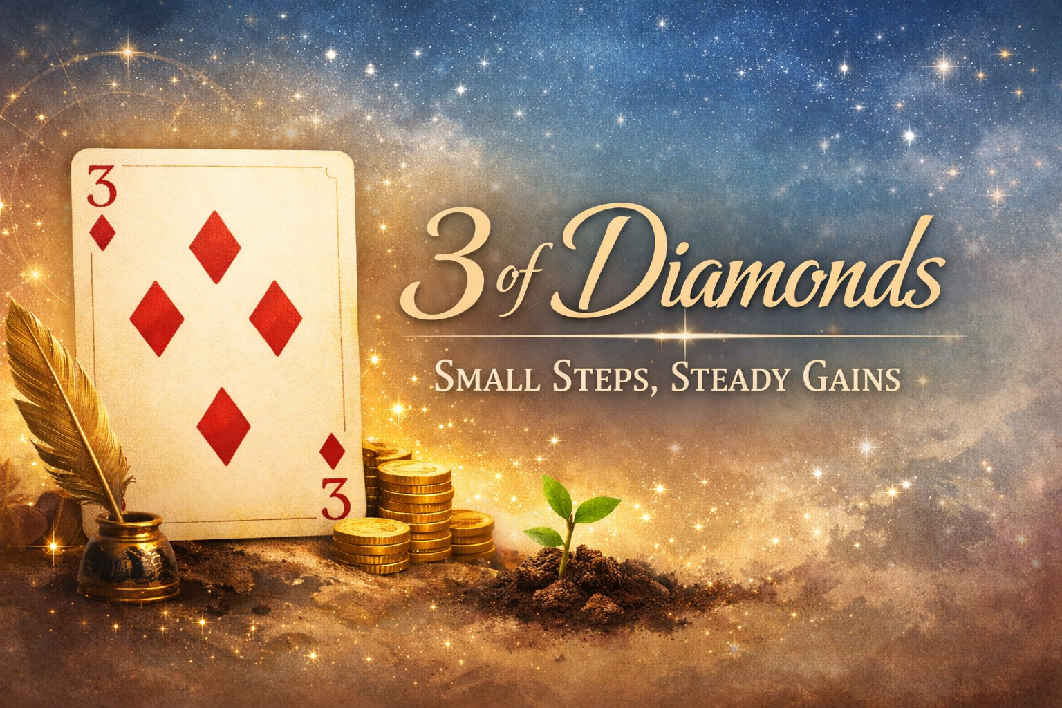 Cartomancy Card of the DayTuesday, 13th January 2026; 3 of Diamonds