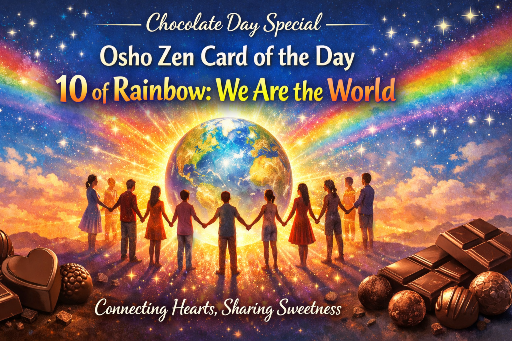 Monday, 9th FebruaryChocolate Day Special: Osho Zen Card of the Day – 10 of Rainbow (We Are the&nbsp;World)