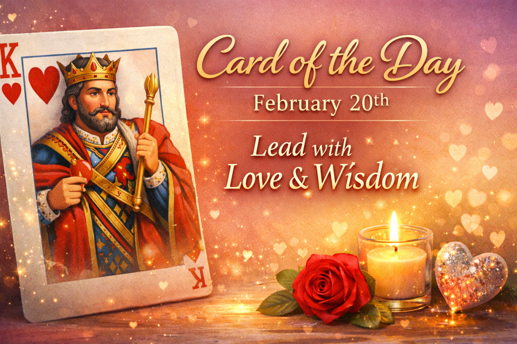 Playing Card of the Day – 20th February 2026Card Drawn: ♥ King of&nbsp;Hearts