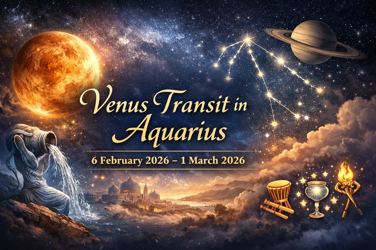 Venus Transit in Aquarius (6 February – 1 March 2026)