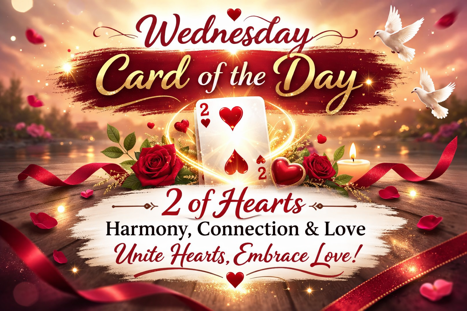Wednesday Card of the Day: 2 of Hearts — The Energy of Emotional Harmony