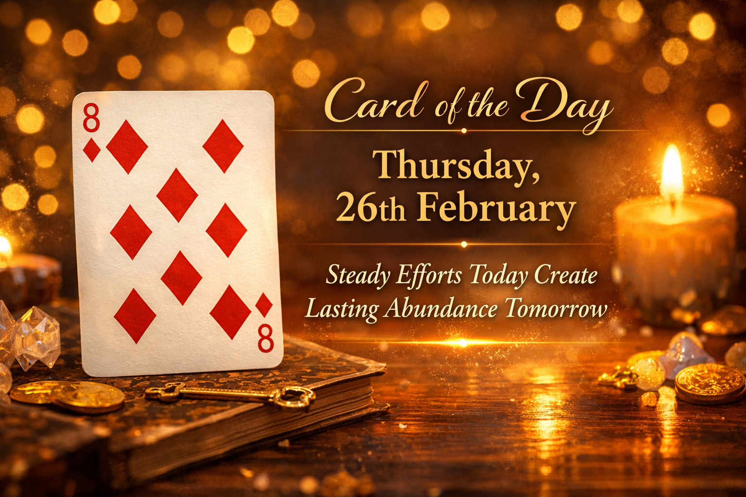 Card of the Day: Thursday, 26th February — 8 of Diamonds