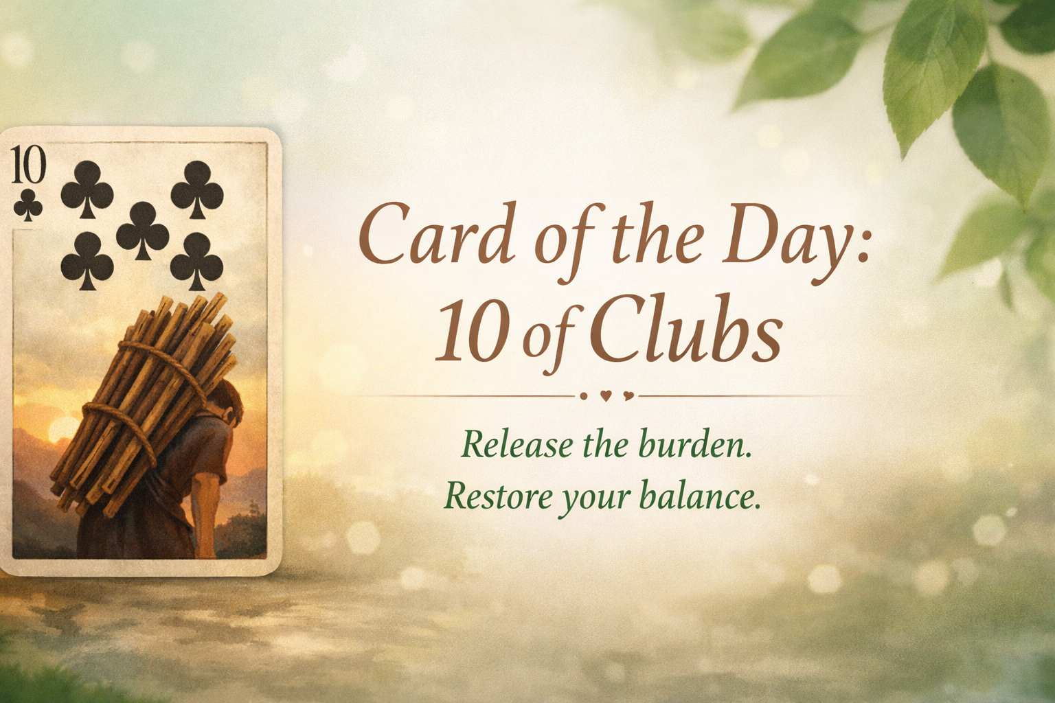 Card of the Day – 10 of Clubs