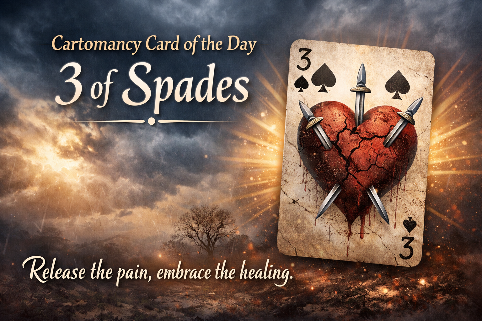 Cartomancy Card of the Day – 3 of Spades
