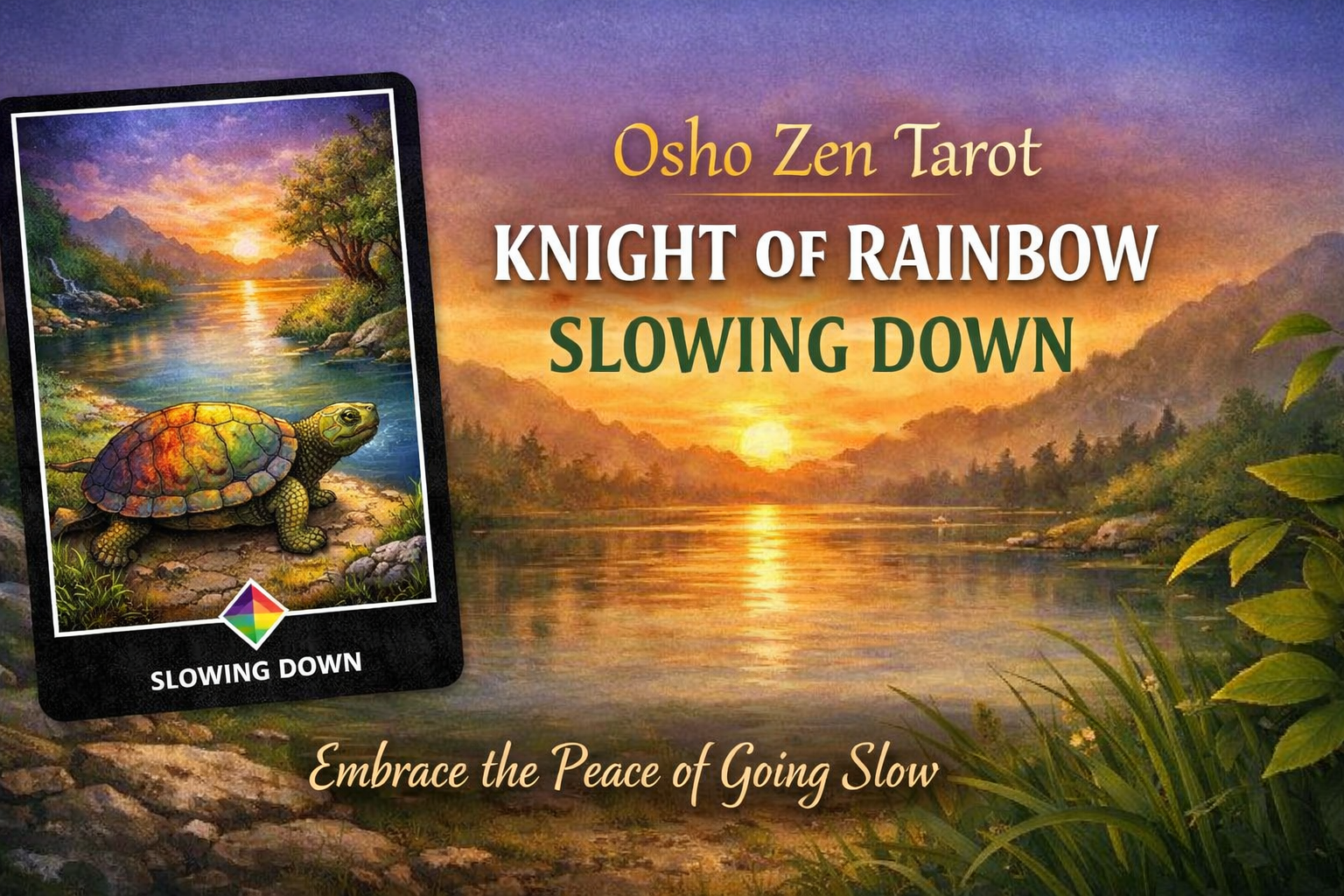 Osho Zen Tarot – Card of the Day Knight of Rainbow (Slowing Down)