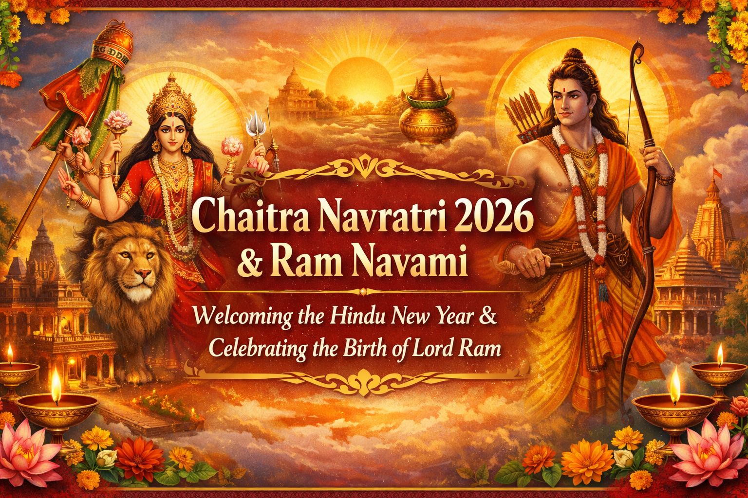 Chaitra Navratri 2026 – Significance, Hindu New Year, and the Divine Story of Ram Navami