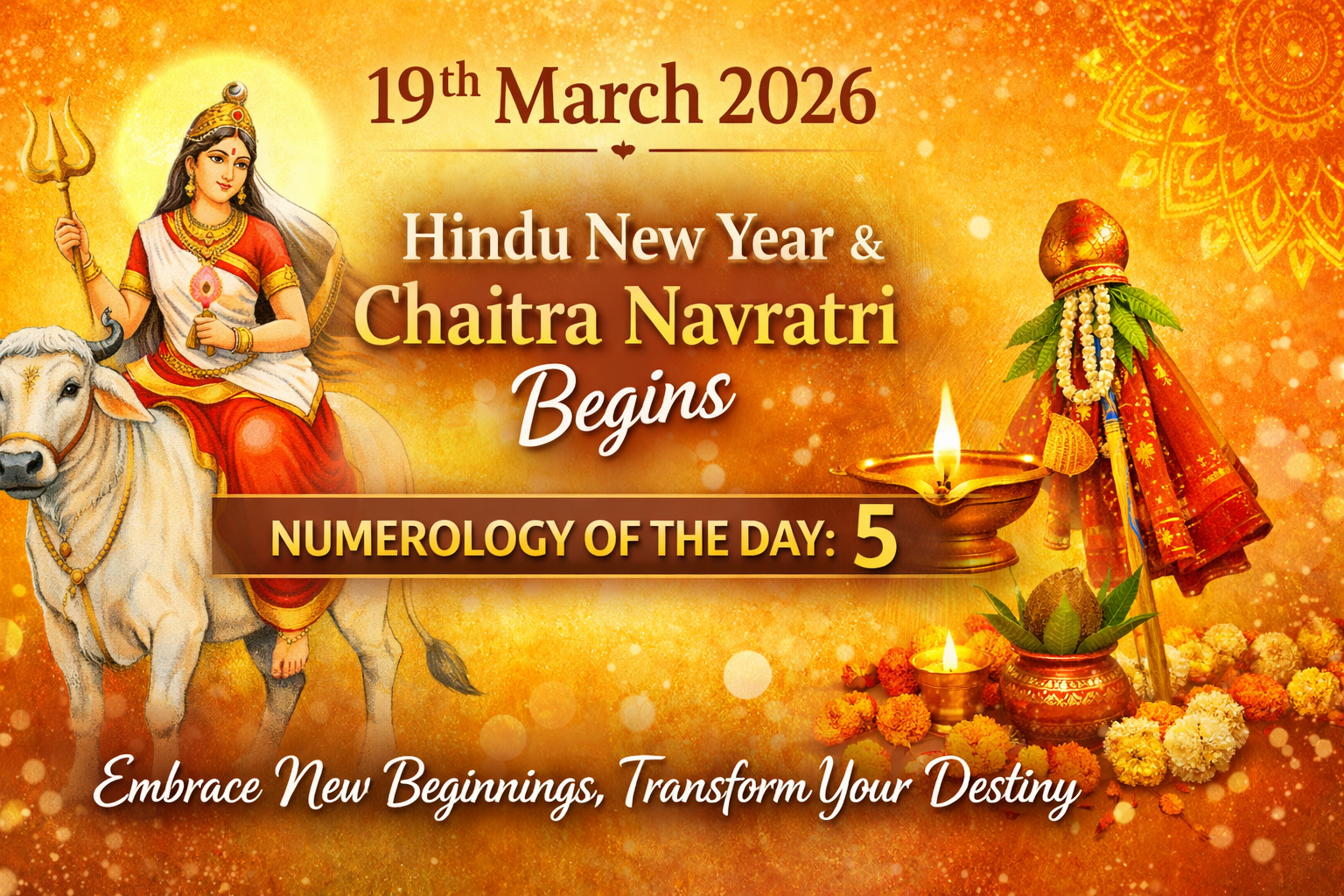 19 March 2026 – New Year Energy, Navratri Beginnings & Numerology Guidance