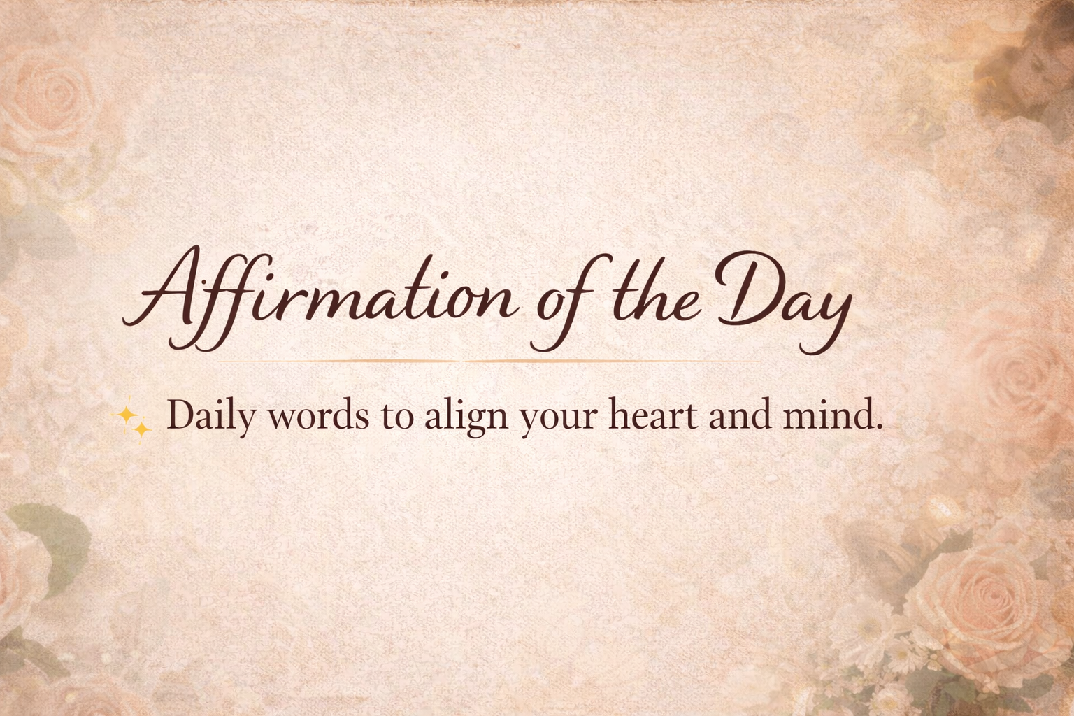 Affirmation of the day