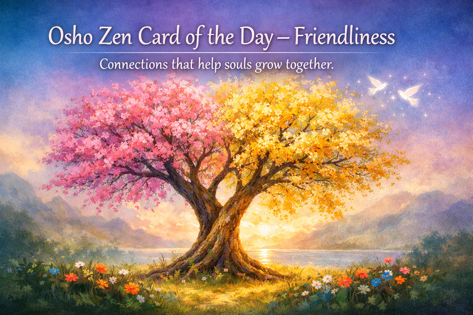 Osho Zen Card of the Day – 2 of Water (Friendliness)