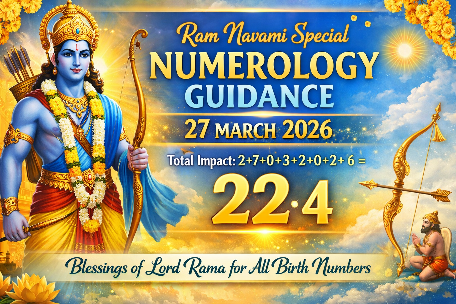 Ram Navami Special Numerology Guidance27 March 2026 – Universal Number & Birth Number Predictions with Lord Rama Blessings