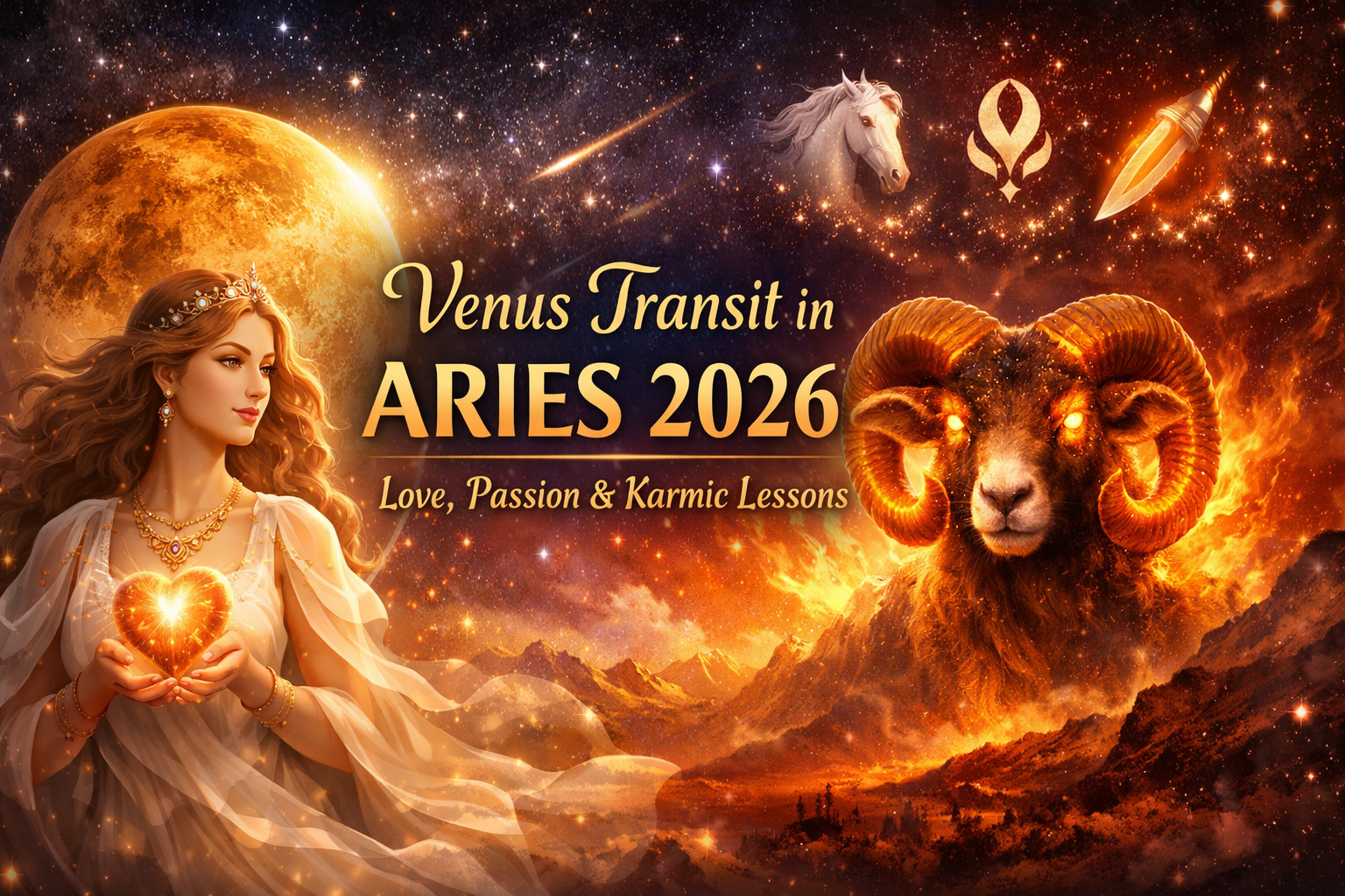 Venus Transit in Aries 2026: Love, Passion & Karmic Lessons (26 March – 19 April)