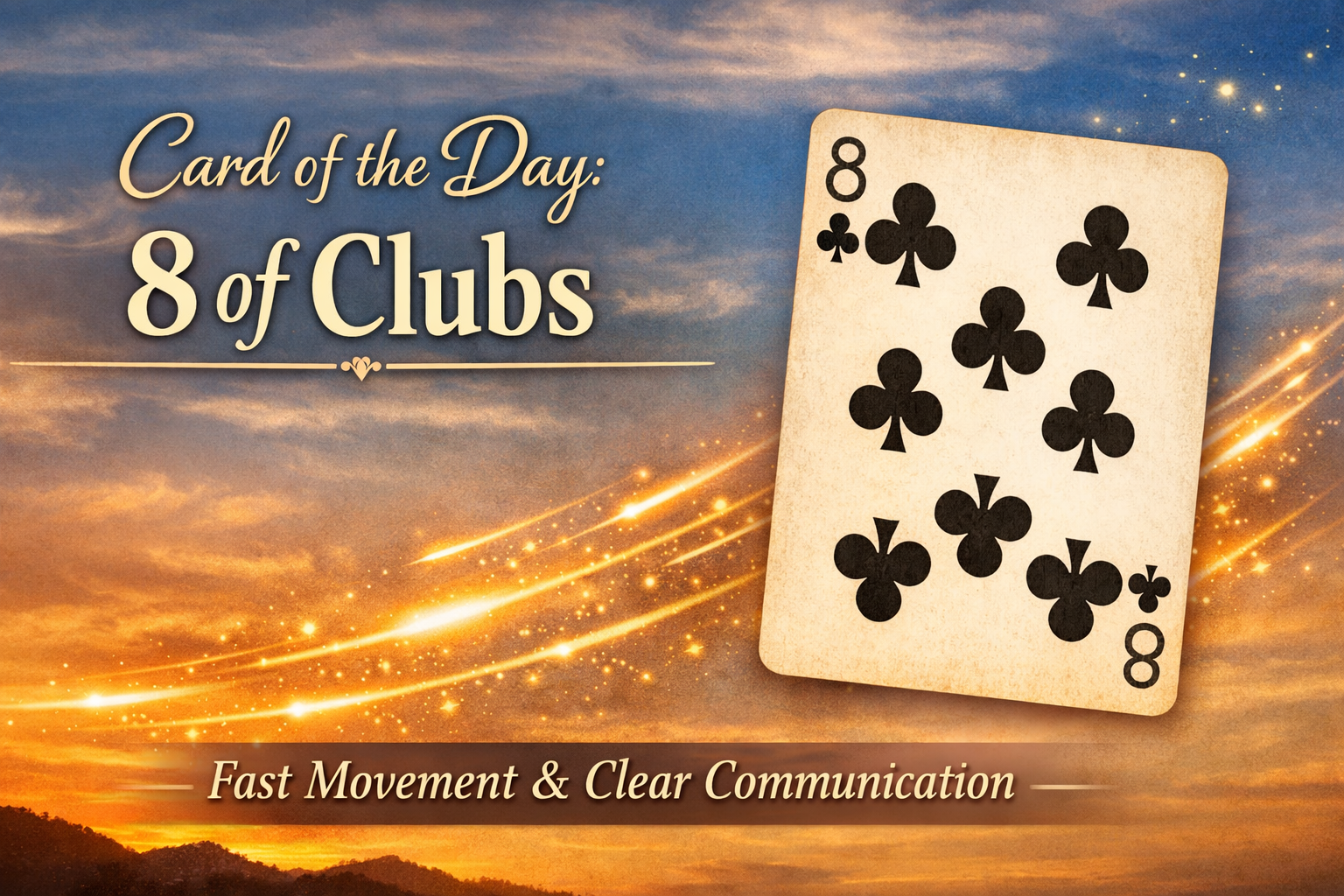 Card of the Day: 8 of Clubs (Wands Energy)