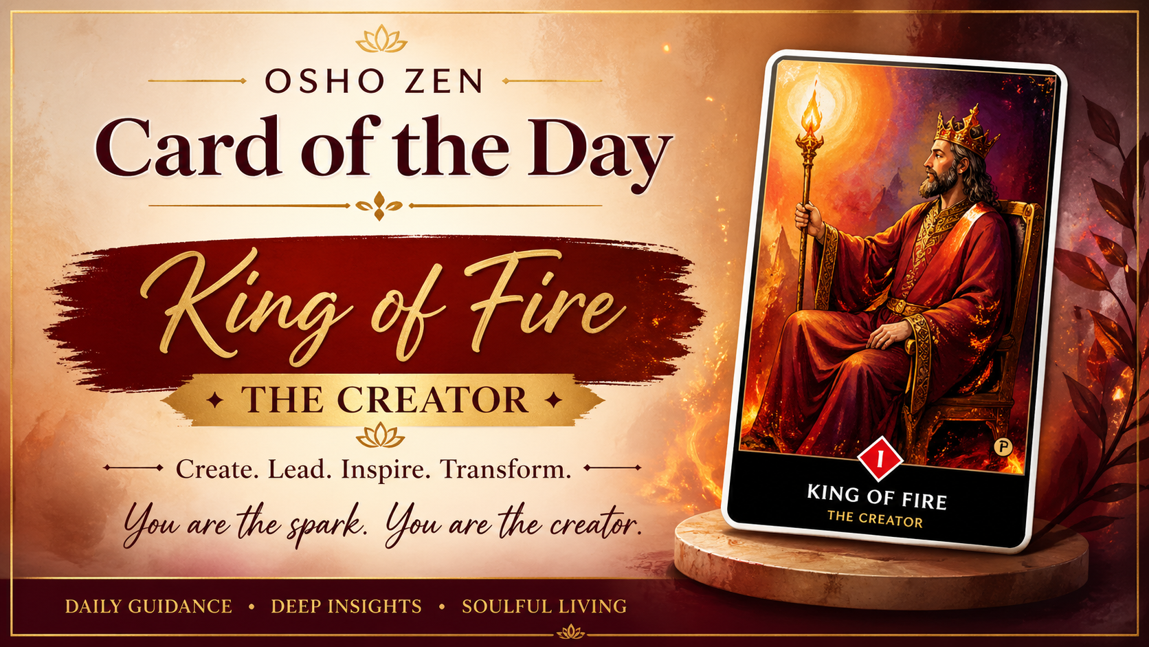 Osho Zen Card of the DayKing of Fire – The Creator
