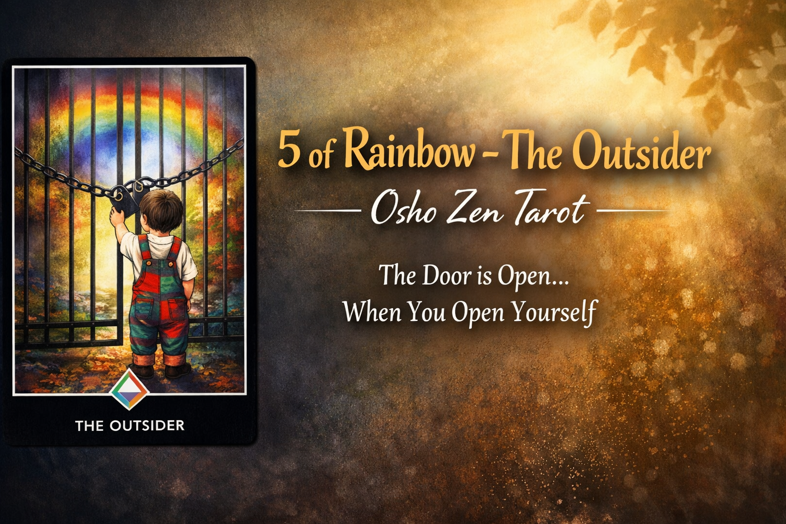 The Outsider – 5 of Rainbow Osho Zen Tarot | Card of the Day