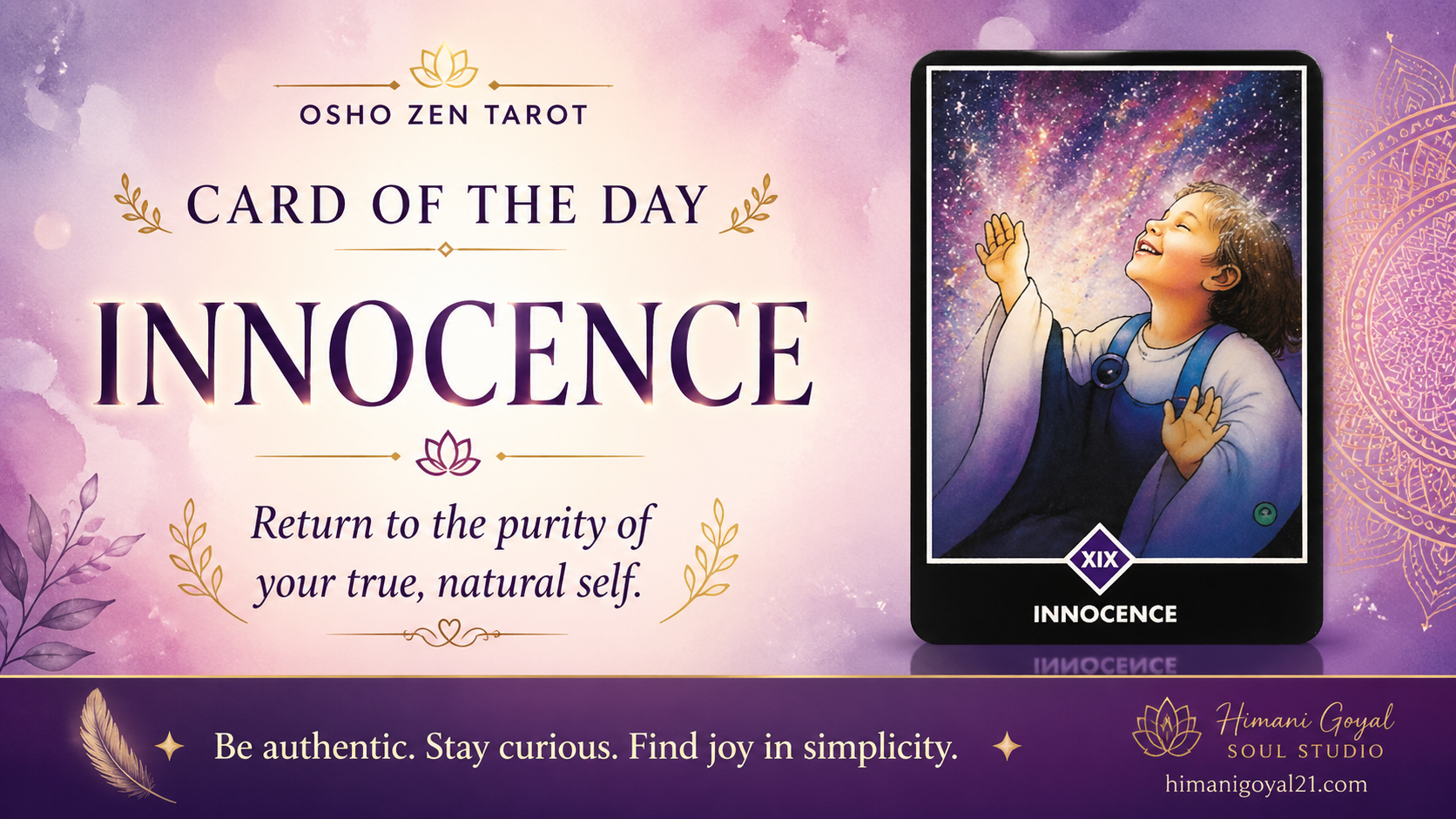 Innocence – Osho Zen Tarot Card of the Day