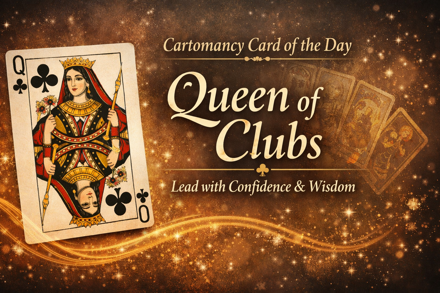 Cartomancy Card of the Day – Queen of Clubs