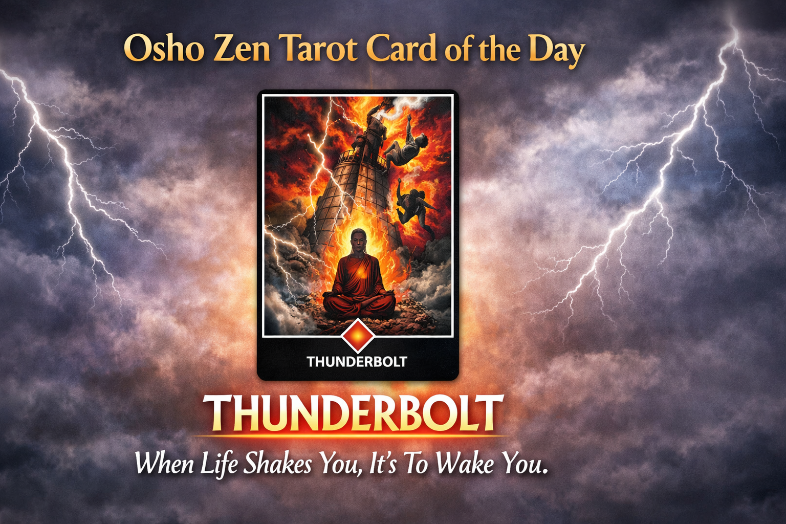 Osho Zen Tarot Card of the Day – Thunderbolt
