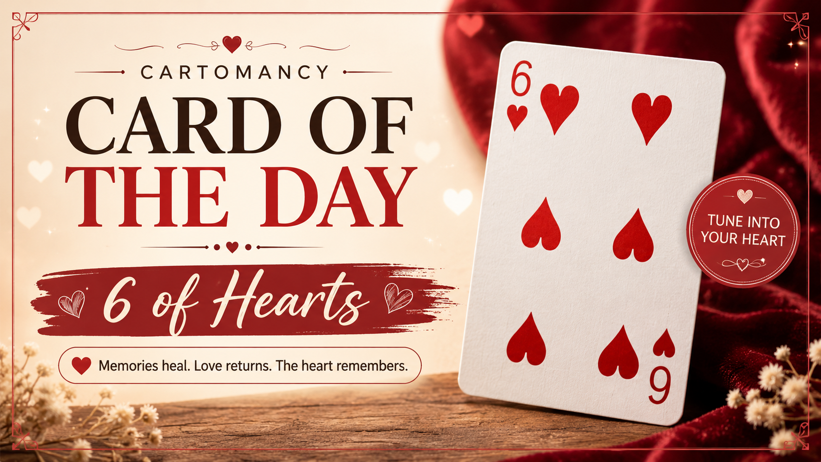 6 of Hearts – Cartomancy Card of the Day