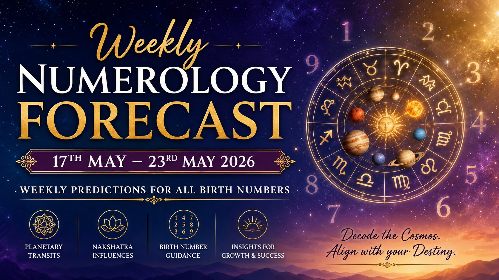 Weekly Numerology Forecast 17th May – 23rd May 2026