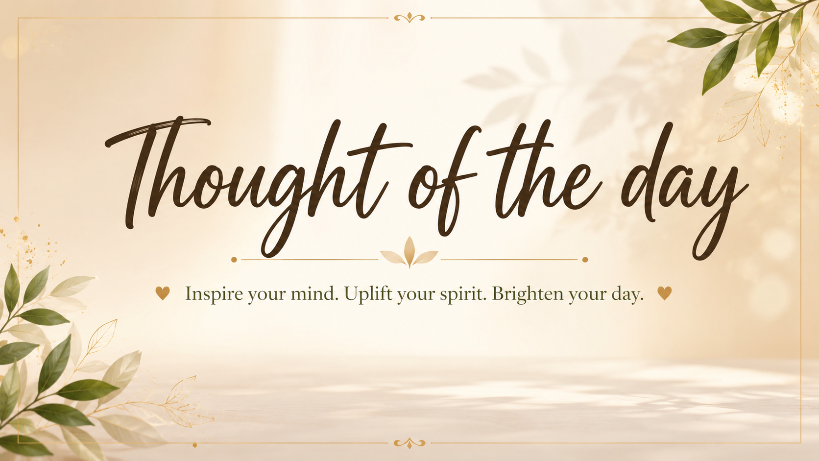 Thought of the day