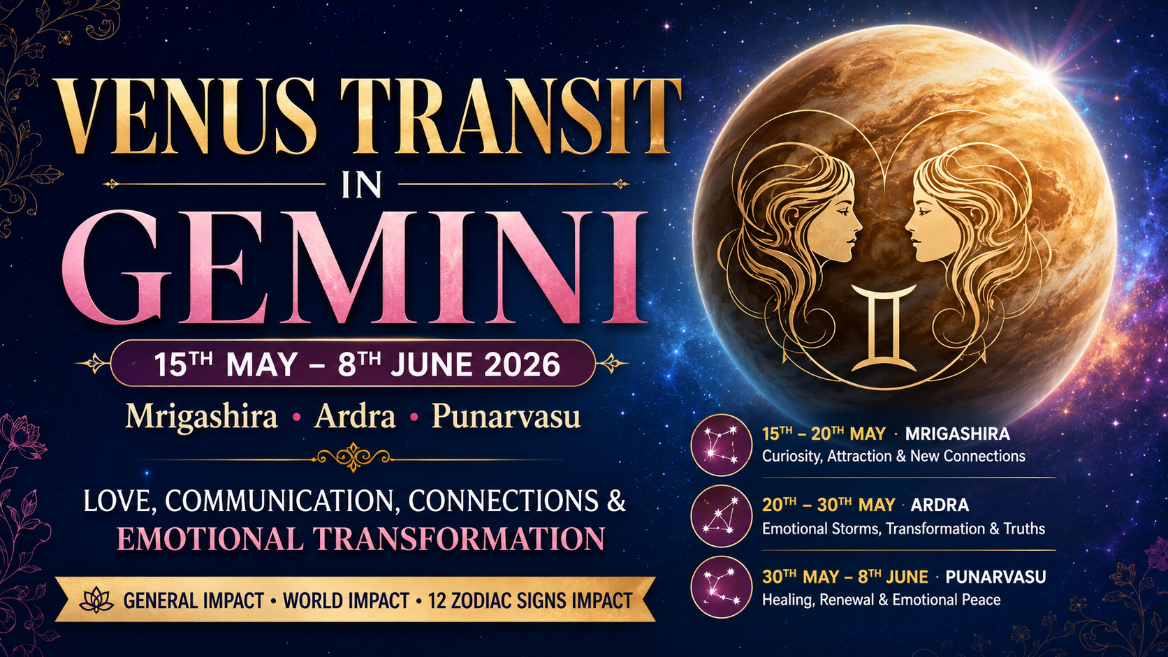 Venus Transit in Gemini 2026