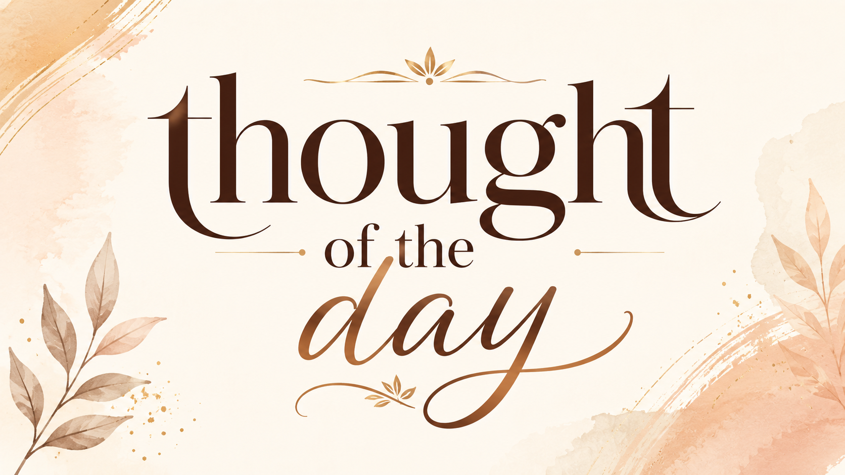 Thought of the day