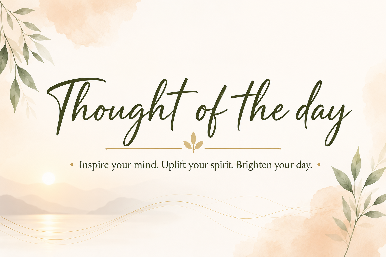 Thought of the day