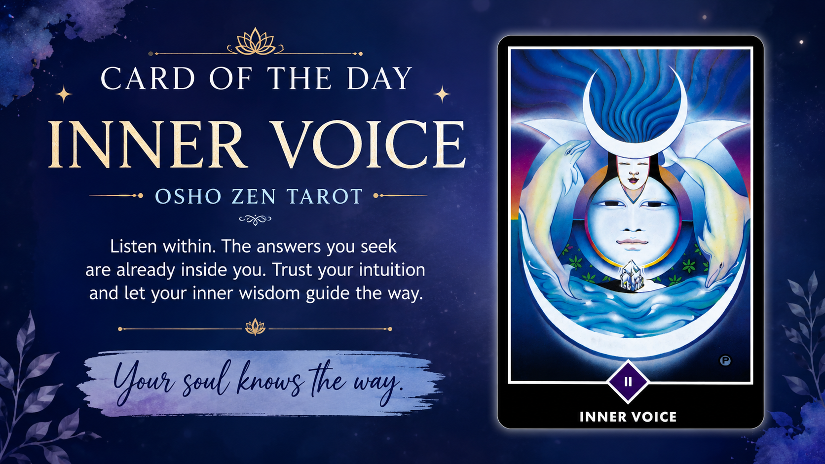 🌿 Card of the Day: Inner Voice (Osho Zen Tarot)