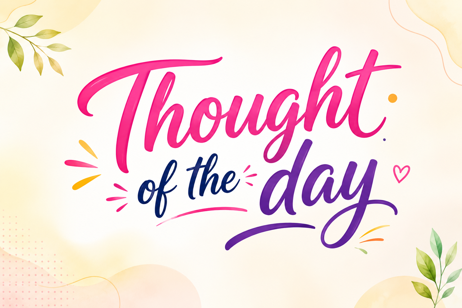 Thought of the day