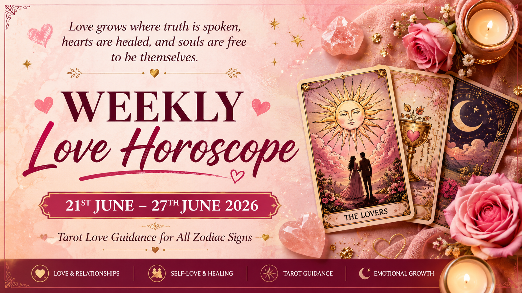 ❤️ Weekly Love Horoscope (21st June – 27th June 2026)