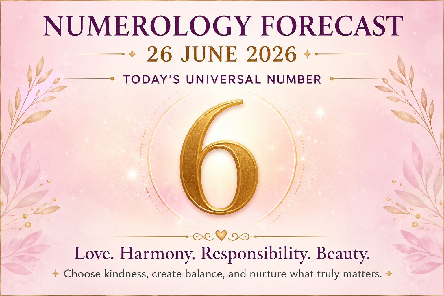 Numerology Forecast for 26 June 2026