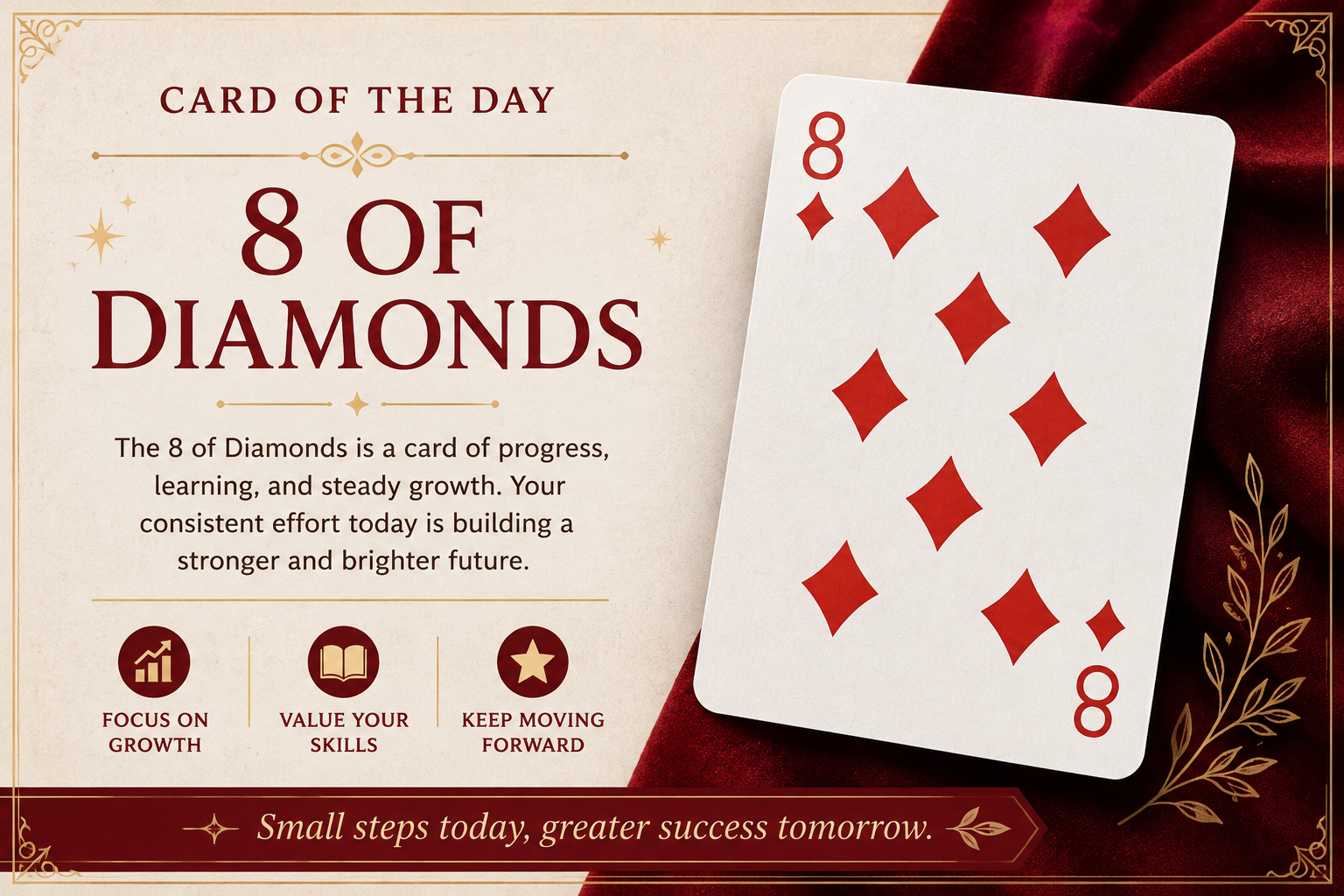 ♦️ Card of the Day: 8 of Diamonds ♦️