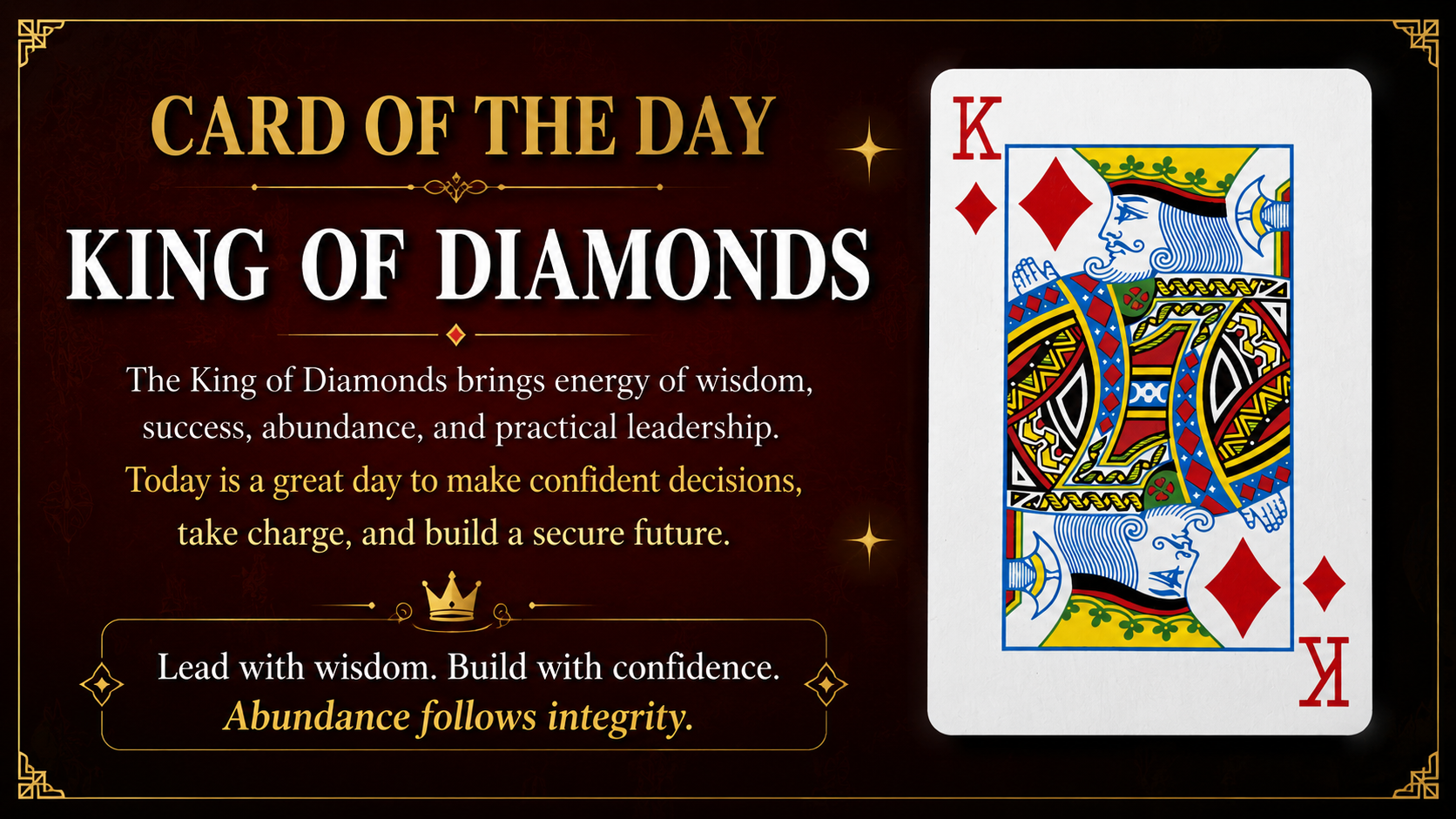 👑 Card of the Day: King of Diamonds