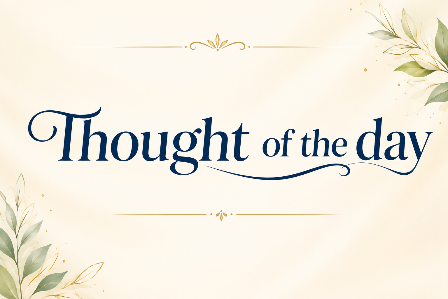 Thought of the day