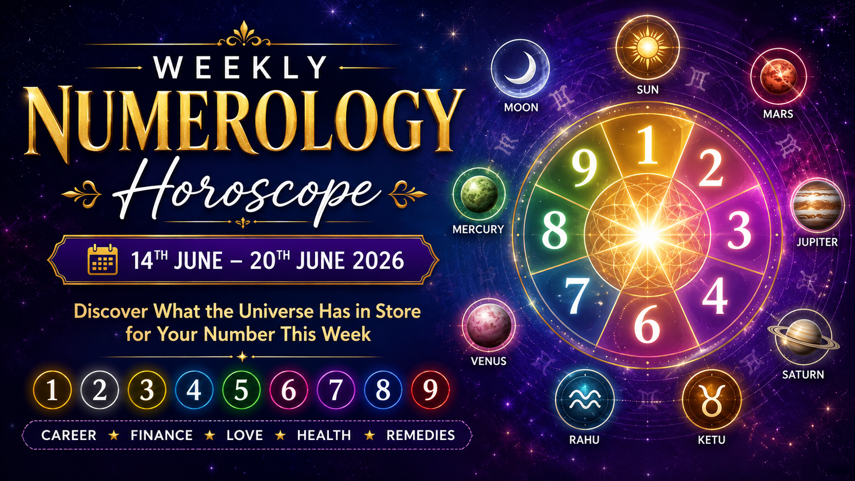 Weekly Numerology Horoscope (14 June – 20 June 2026)