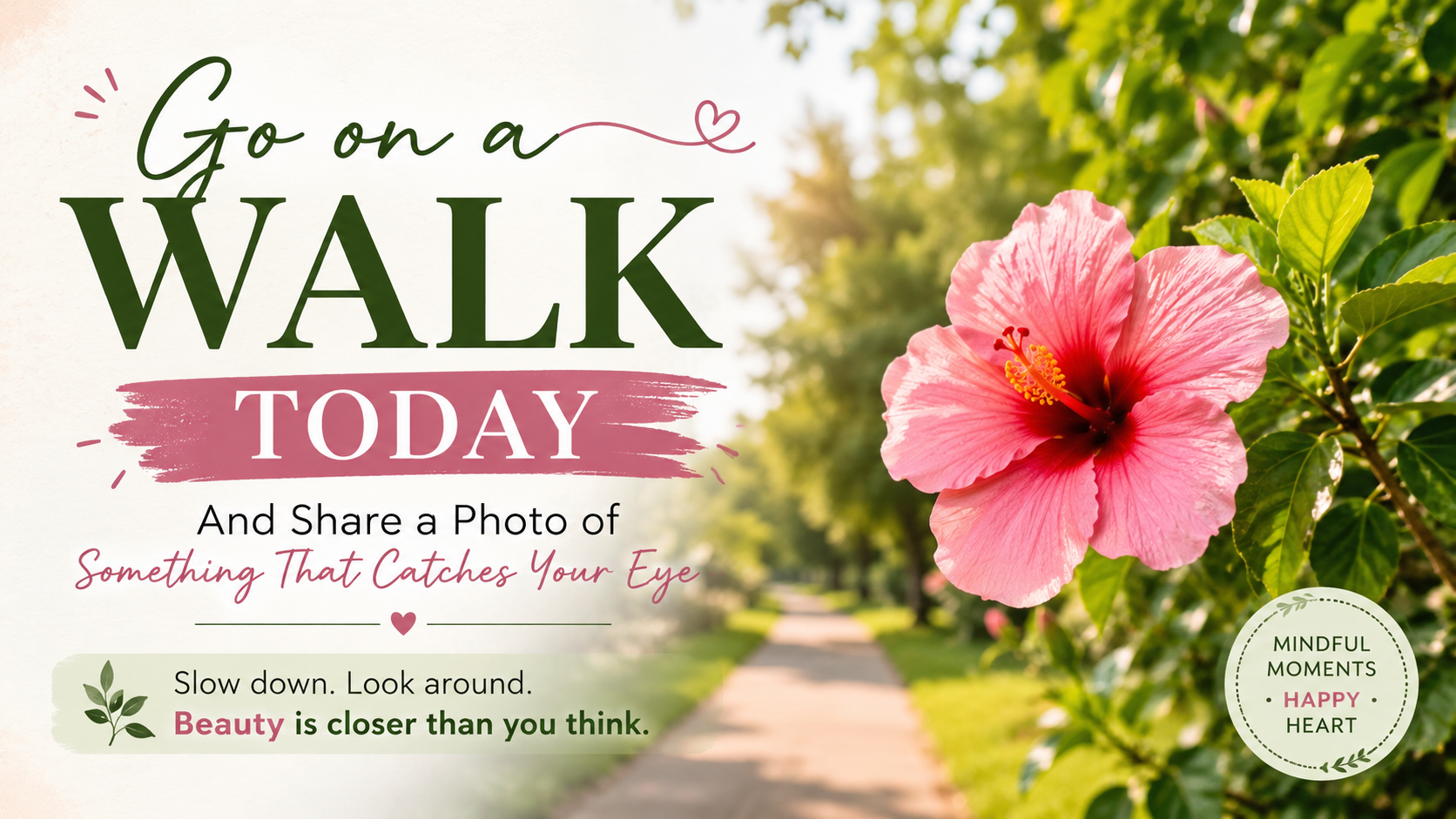 Go on a walk today and share a photo of something that catches your eye.