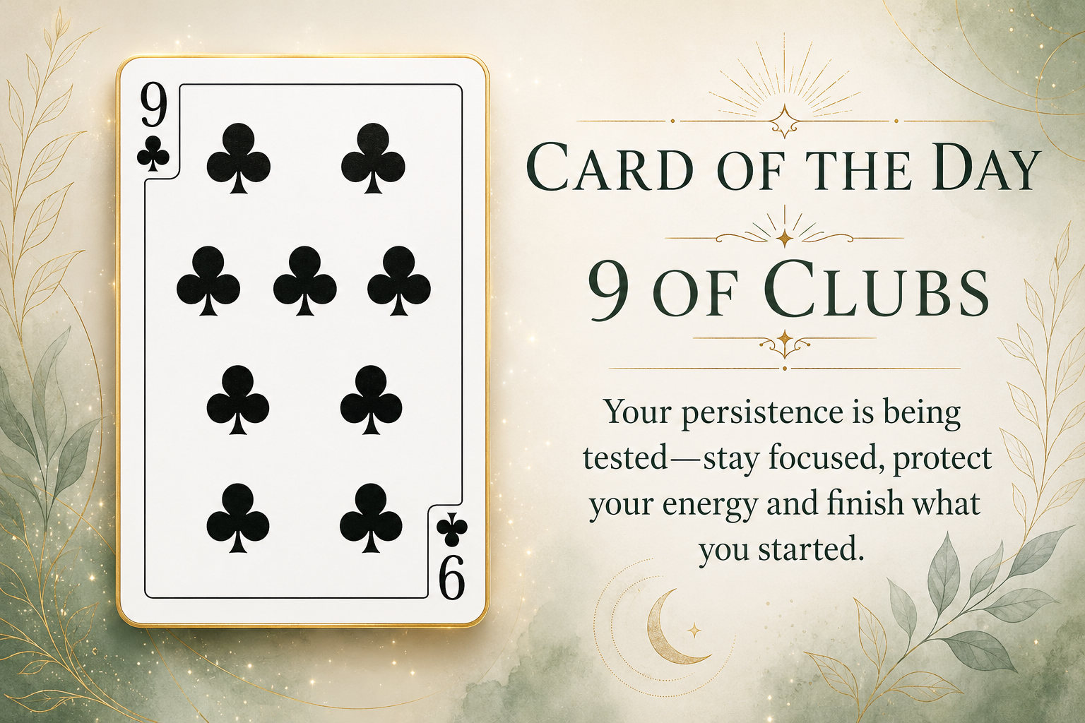 Card of the Day – 9 of Clubs