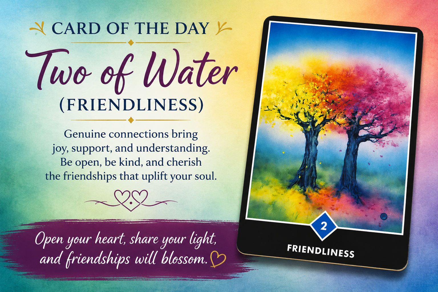 Card of the Day – Two of Water (Friendliness)
