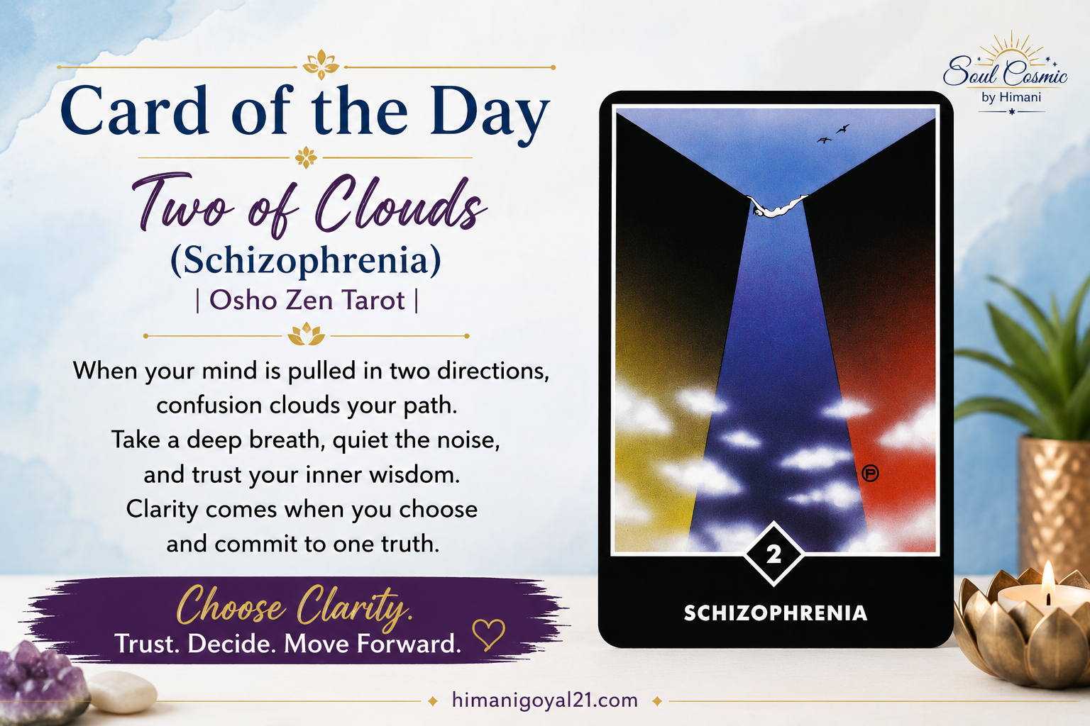 Card of the Day – Two of Clouds (Schizophrenia) | Osho Zen Tarot