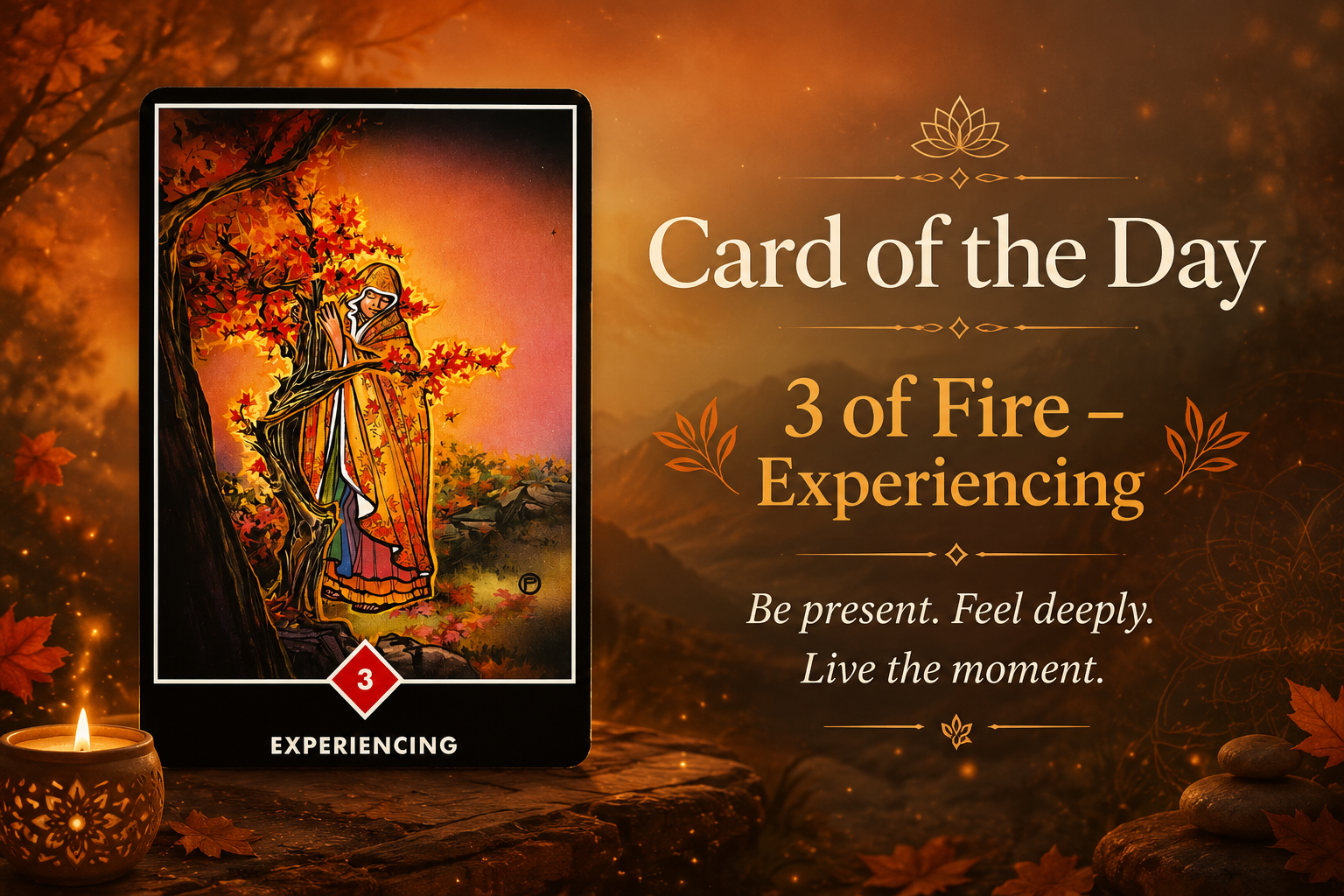 Card of the Day: Experiencing – Three of Fire